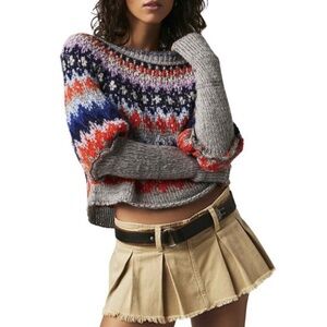 NWT - Free People Home For The Holidays Wool Blend Sweater